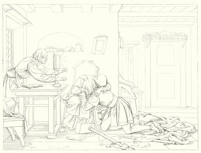 Illustrazione per Lied von der Glocke di Schiller, o Il canto della campana da Friedrich August Moritz Retzsch