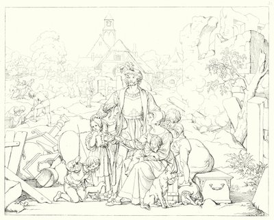 Illustrazione per Lied von der Glocke di Schiller, o Il canto della campana da Friedrich August Moritz Retzsch