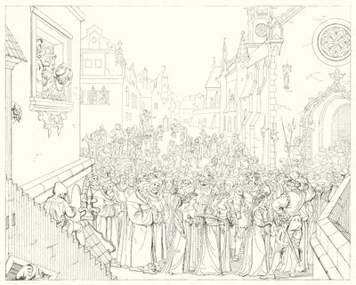Illustrazione per Lied von der Glocke di Schiller, o La canzone della campana (incisione) da Friedrich August Moritz Retzsch