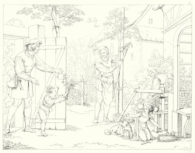 Illustrazione per Lied von der Glocke di Schiller da Friedrich August Moritz Retzsch