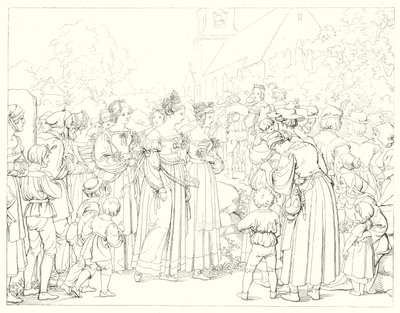 Illustrazione per Lied von der Glocke di Schiller (incisione) da Friedrich August Moritz Retzsch