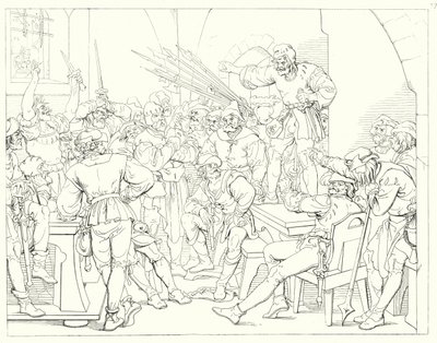 Illustrazione per Lied von der Glocke di Schiller (incisione) da Friedrich August Moritz Retzsch