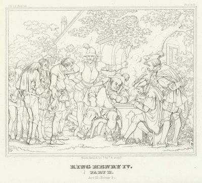 Re Enrico IV, Parte II, Atto III, Scena 2 (incisione) da Friedrich August Moritz Retzsch