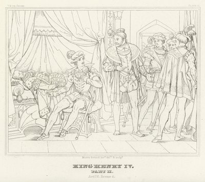 Re Enrico IV, Parte II, Atto IV, Scena 4 (incisione) da Friedrich August Moritz Retzsch