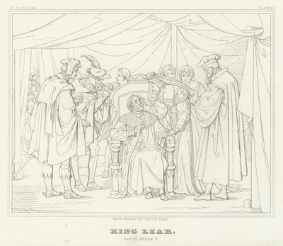 Re Lear, Atto IV, Scena 7 (incisione) da Friedrich August Moritz Retzsch