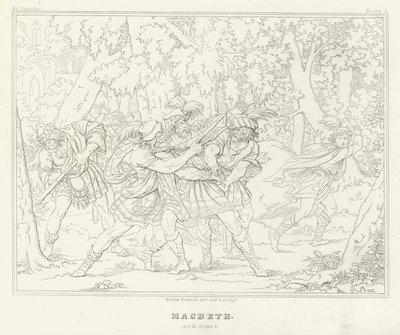 Macbeth, Atto III, Scena 3 da Friedrich August Moritz Retzsch