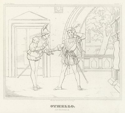 Otello, Atto III, Scena 3 da Friedrich August Moritz Retzsch