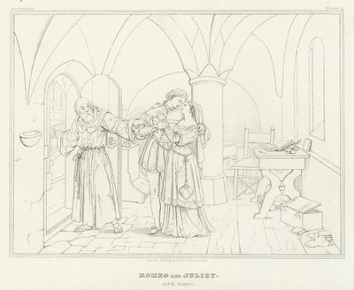 Romeo e Giulietta, Atto II, Scena 6 da Friedrich August Moritz Retzsch