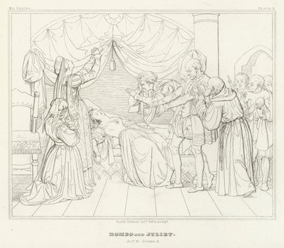Romeo e Giulietta, Atto IV, Scena 5 da Friedrich August Moritz Retzsch