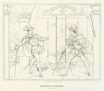 Romeo e Giulietta, Atto V, Scena 3 (incisione) da Friedrich August Moritz Retzsch