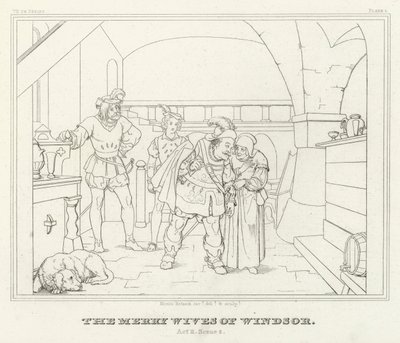 Le allegre comari di Windsor, Atto II, Scena 2 da Friedrich August Moritz Retzsch