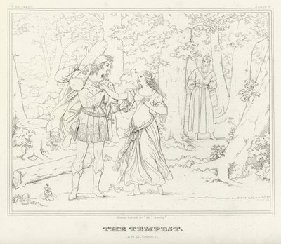La Tempesta, Atto III, Scena 1 da Friedrich August Moritz Retzsch