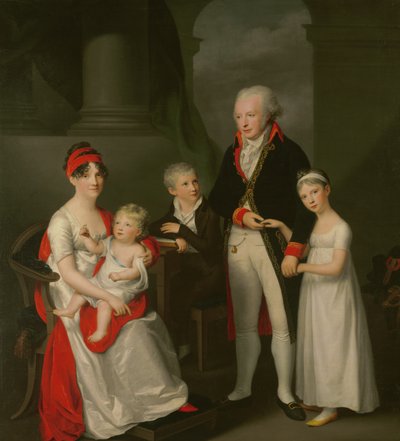 Marc Andre Souchay (1759-1814) e la sua famiglia, c.1805 da Friedrich Carl Groger