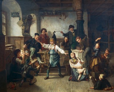 Bambini che giocano a mosca cieca, ca 1860, di Friedrich Carl Hoesch, Germania da Friedrich Carl Hoesch