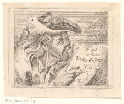 Busto di un vecchio contadino con un opuscolo in mano da Friedrich Christian Gottlieb Geyser (possibly)