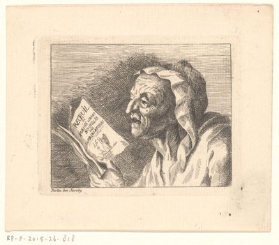 Busto di una vecchia con un libro di canti in mano da Friedrich Christian Gottlieb Geyser (possibly)