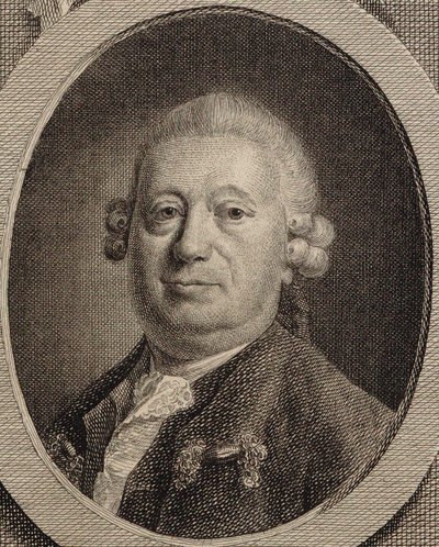 Ritratto del compositore Johann Heinrich Rolle 1716-1785 da Friedrich Christian Gottlieb Geyser