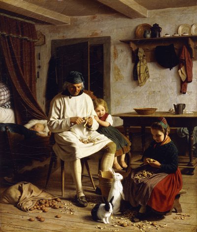 Faccende domestiche da Friedrich Edouard Meyerheim