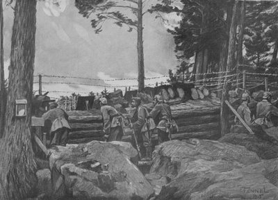 Prima guerra mondiale: soldati tedeschi che combattono nei Vosgi da Friedrich Fennel