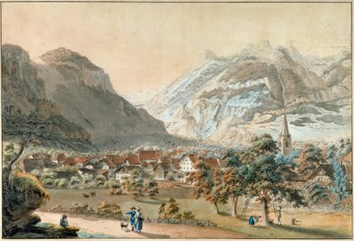 Il villaggio di Bex da Friedrich Georg Wexelberg