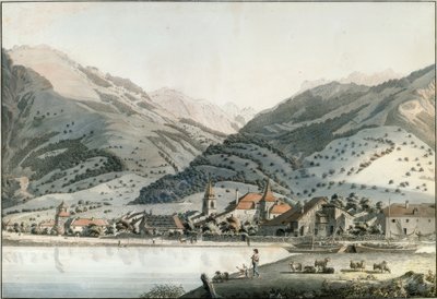 La città di Villeneuve da Friedrich Georg Wexelberg