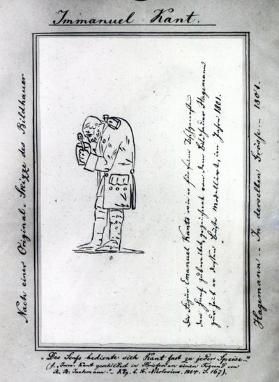 Kant che mescola la senape, 1801 da Friedrich Hagemann