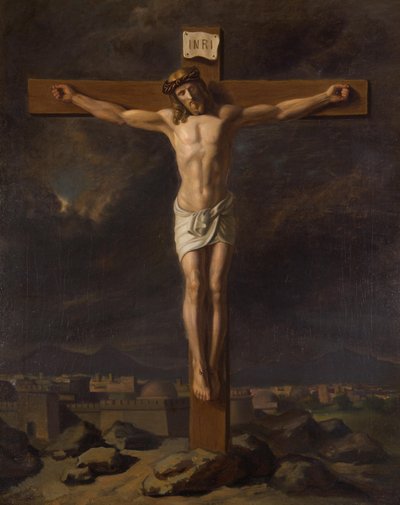 Crocifisso in paesaggio da Friedrich Hasslwander