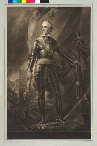 Gideon Ernst barone von Loudon (mezzotinto) da Friedrich Heinrich Fuger