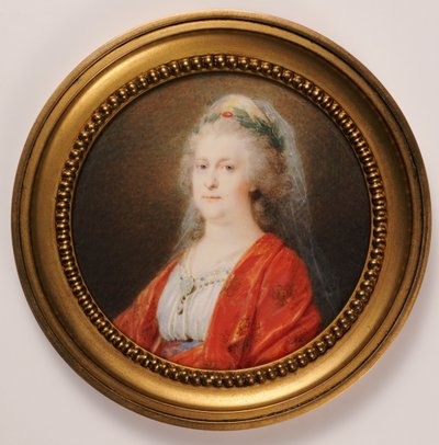 Miniatura del ritratto della zarina Caterina la Grande da Friedrich Heinrich Fuger