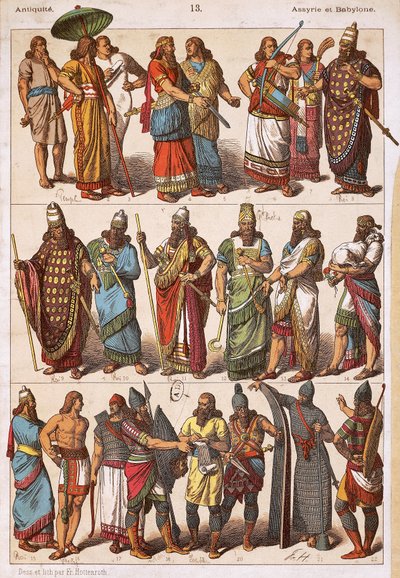 Costumi di Assiri e Babilonesi da Friedrich Hottenroth