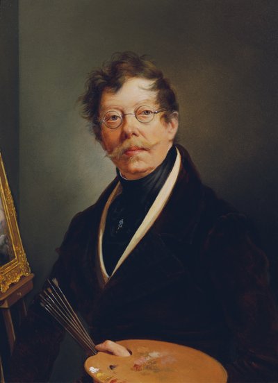 Autoritratto al cavalletto da Friedrich Johann Gottlieb Lieder