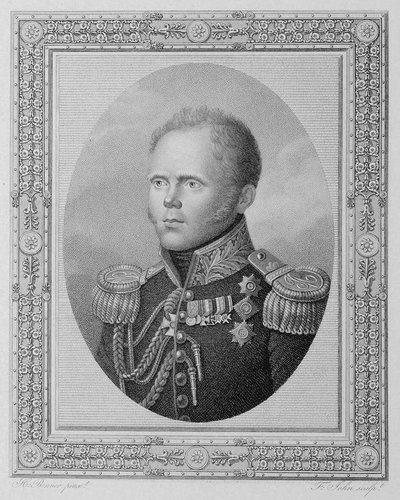 Ritratto del Granduca Costantino Pavlovich di Russia 1779-1831, primo quarto del XIX secolo da Friedrich John