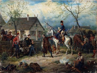 Scena dalla guerra russo-francese del 1812 da Friedrich Kaiser