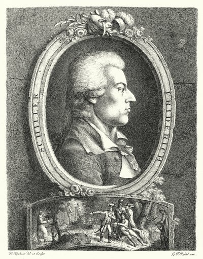 Friedrich Schiller, poeta, drammaturgo e filosofo tedesco (incisione) da Friedrich Kirschner