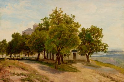 Gruppo di alberi sul Kahlenberg con vista su Vienna da Friedrich Loos