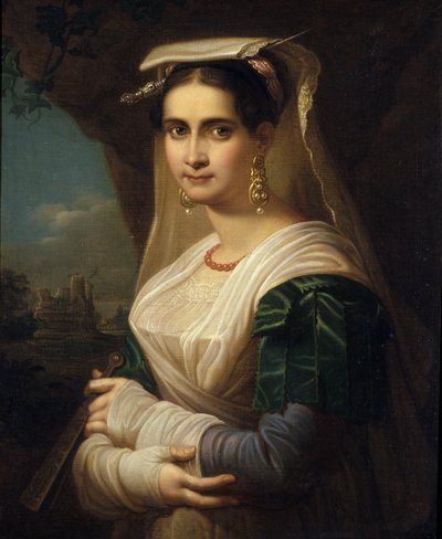 Contadina di Albano, 1818 da Friedrich Ludwig Theodor Doell