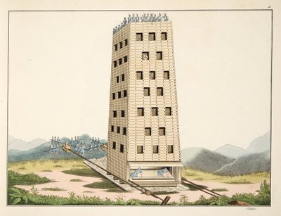 Torre mobile, progettata dopo la torre di Cesare a Namur, tavola da 