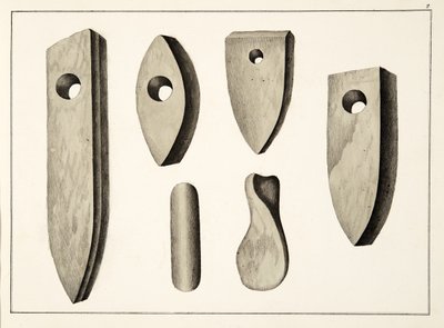 Armi di pietra, tavola da A History of the Development and Customs of Chivalry, di Dr. Franz Kottenkamp, pubblicato da Carl Hoffmann, 1842 da Friedrich Martin von Reibisch