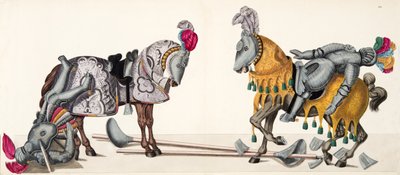 Due cavalieri feriti in un torneo, tavola da 