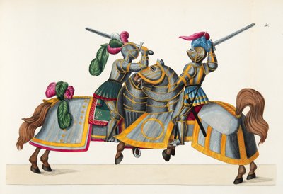 Due cavalieri a un torneo, tavola da 