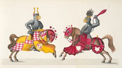 Due cavalieri a un torneo, tavola da 