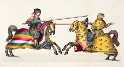 Due cavalieri in un torneo, tavola da 
