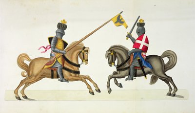 Due cavalieri in un torneo, tavola da 