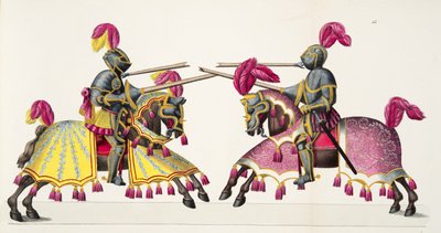Due cavalieri a un torneo, tavola da 