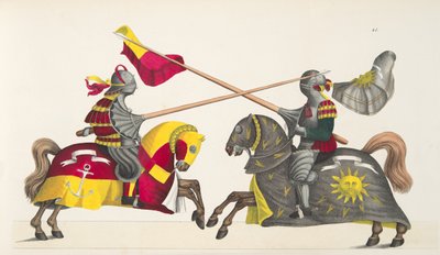 Due cavalieri in un torneo, tavola da 