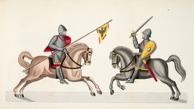 Due cavalieri in un torneo, tavola da 