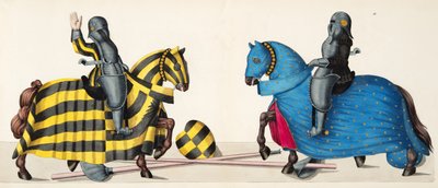 Due cavalieri a un torneo, tavola da 