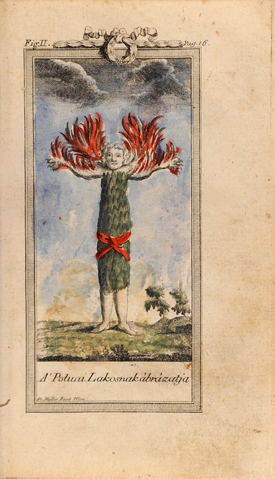 Illustrazione in Ludvig Holberg - Il viaggio di Niels Klim nel mondo sotterraneo da Friedrich Müller