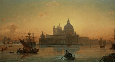 Atmosfera serale a Venezia con Santa Maria della Salute da Friedrich Nerly