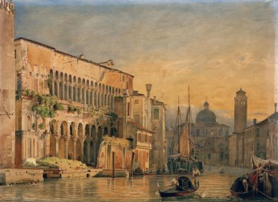 Canal Grande mit Palazzo Fondaco dei Turchi da Friedrich Nerly